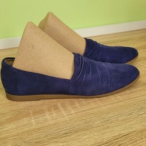 Franco Sarto Blue Suede Loafers